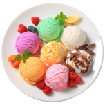 plate with ice-cream